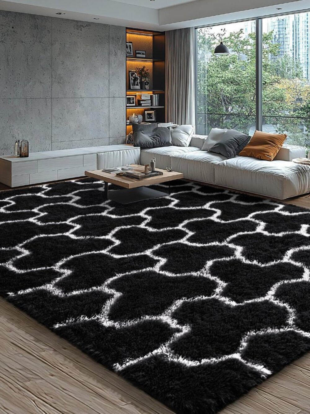 5x8 Washable Large Area Rug Living Room, Fluffy Shag Rug Bedroom Ultra Soft Plus